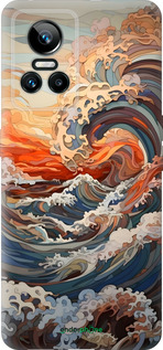Силиконовый чехол Арт волны для Realme GT Neo3 - 6324u-2590 изображение 
