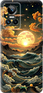 Силиконовый чехол Арт волны для Realme GT Neo3 - 6332u-2590 изображение 