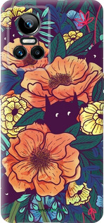 Силиконовый чехол С изображением полевых цветов для Realme GT Neo3 - 6419u-2590 изображение 