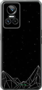 Силиконовый чехол Черно белые абстрактные горы для Realme GT Neo3 - 6437u-2590 изображение 