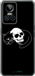 Силиконовый чехол С изображением кота и черепа для Realme GT Neo3 - 6491u-2590 изображение 