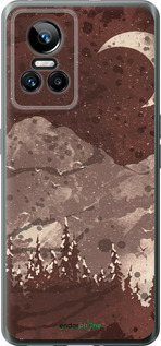 Силиконовый чехол С изображением лунного пейзажа в ночном лесу для Realme GT Neo3 - 6546u-2590 изображение 