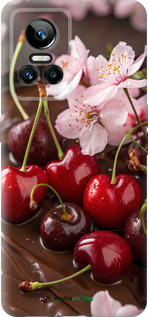 Силиконовый чехол Вишня в шоколаде для Realme GT Neo3 - 6698u-2590 изображение 