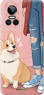 Силиконовый чехол Корги 3 для Realme GT Neo3 - 6707u-2590 изображение 