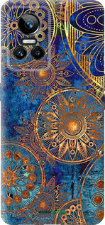 Силиконовый чехол Золотой узор для Realme GT Neo3 - 678u-2590 изображение 