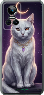 Силиконовый чехол Mystic White Cat Gothic Dark Purple Gold для Realme GT Neo3 - 6805u-2590 изображение 