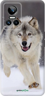Силіконовий чехол Вовк, що біжить для Realme GT Neo3 - 826u-2590 изображение 
