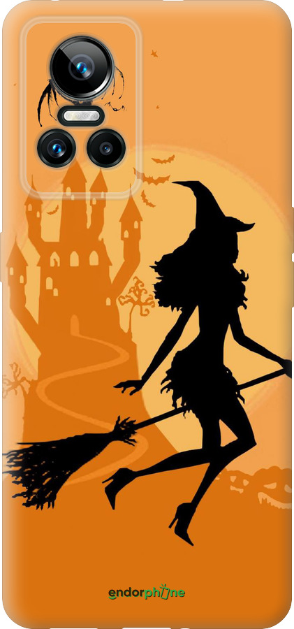 Силиконовый чехол Ведьма на метле для Realme GT Neo3 - 1184u-2590 изображение 