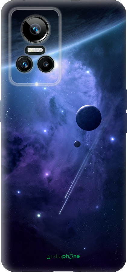 Силиконовый чехол Планеты в синем космосе для Realme GT Neo3 - 171u-2590 изображение 
