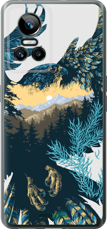 Силиконовый чехол Арт-орел на фоне природы для Realme GT Neo3 - 3983u-2590 изображение 