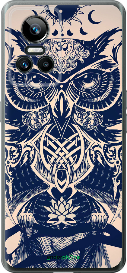 Силиконовый чехол Узорчатая сова для Realme GT Neo3 - 4000u-2590 изображение 