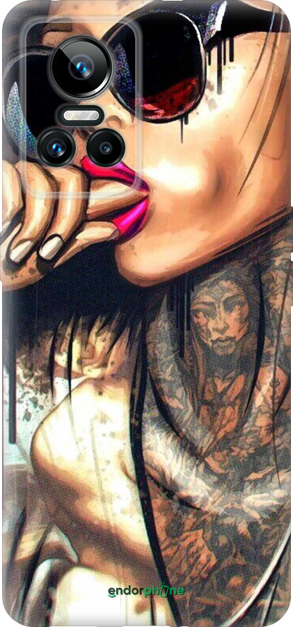 Силиконовый чехол Девушка в тату для Realme GT Neo3 - 4001u-2590 изображение 
