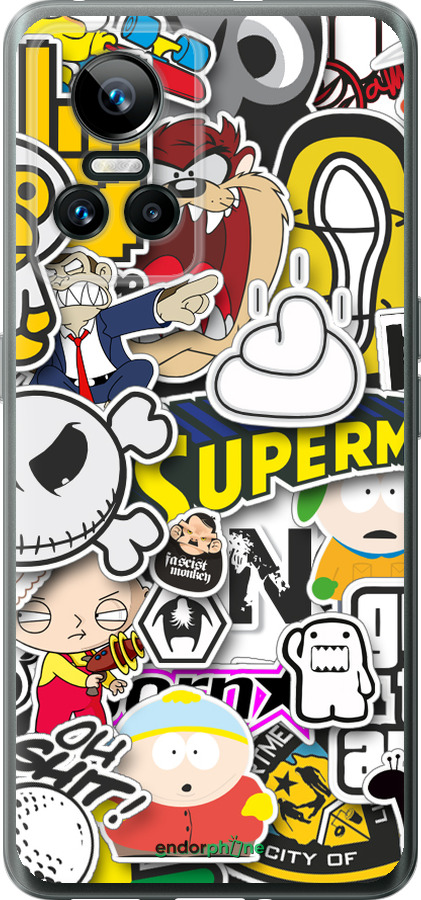 Силиконовый чехол Popular logos для Realme GT Neo3 - 4023u-2590 изображение 