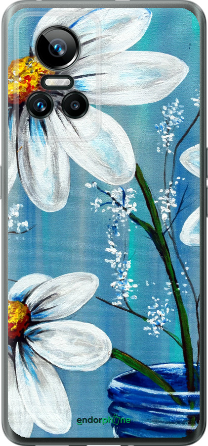 Силіконовий чехол Красиві арт-ромашки для Realme GT Neo3 - 4031u-2590 изображение 