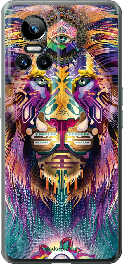 Силиконовый чехол Люминесцентный лев для Realme GT Neo3 - 4037u-2590 изображение 