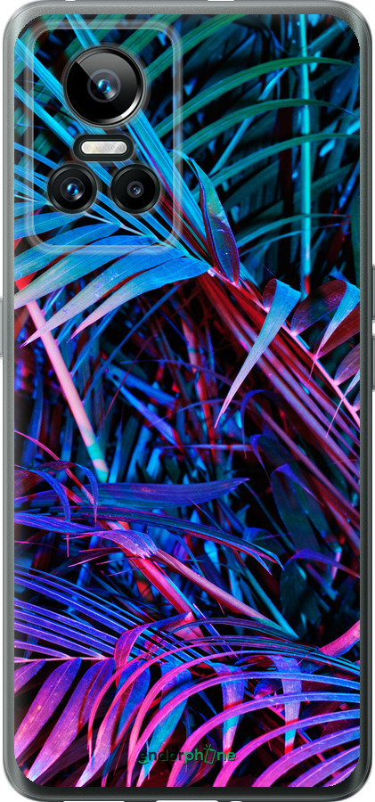 Силиконовый чехол Папоротник под ультрафиолетом для Realme GT Neo3 - 4069u-2590 изображение 