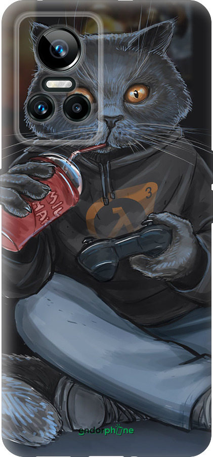 Силиконовый чехол gamer cat для Realme GT Neo3 - 4140u-2590 изображение 