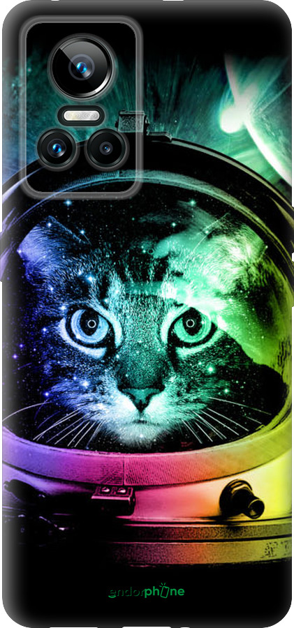 Силиконовый чехол Кот-астронавт для Realme GT Neo3 - 4154u-2590 изображение 