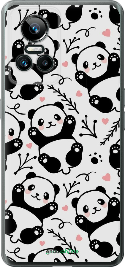 Силиконовый чехол Панды для Realme GT Neo3 - 4318u-2590 изображение 
