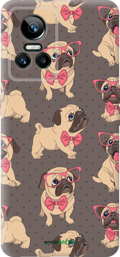 Силиконовый чехол мопсики 2 для Realme GT Neo3 - 4362u-2590 изображение 