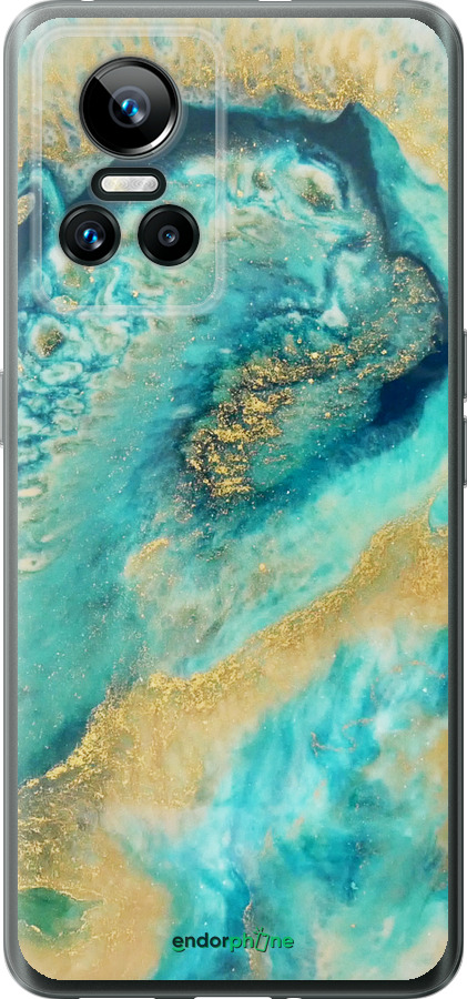 Силиконовый чехол Green marble для Realme GT Neo3 - 4365u-2590 изображение 