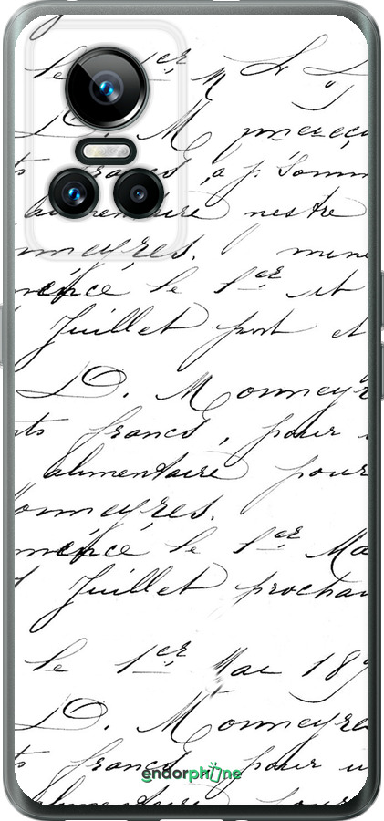 Силиконовый чехол Прописной шрифт для Realme GT Neo3 - 4475u-2590 изображение 