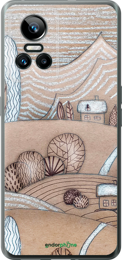 Силиконовый чехол Сказочные холмы для Realme GT Neo3 - 4749u-2590 изображение 