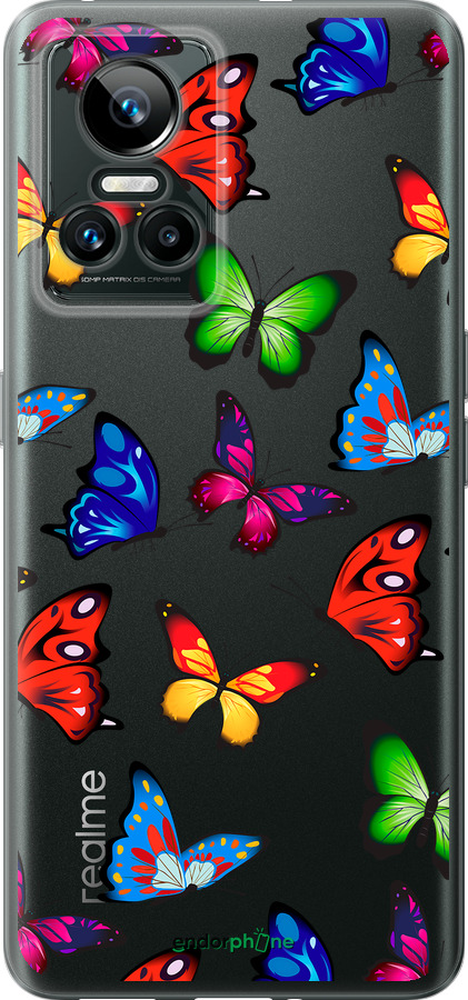 Силіконовий чехол Барвисті метелики для Realme GT Neo3 - 4761u-2590 изображение 