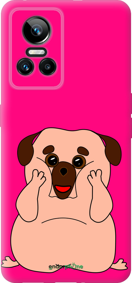 Силіконовий чехол Веселий мопс для Realme GT Neo3 - 4908u-2590 изображение 