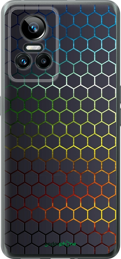 Силиконовый чехол Переливающиеся соты для Realme GT Neo3 - 498u-2590 изображение 