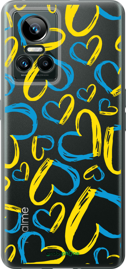 Силиконовый чехол Сердца UA для Realme GT Neo3 - 5292u-2590 изображение 