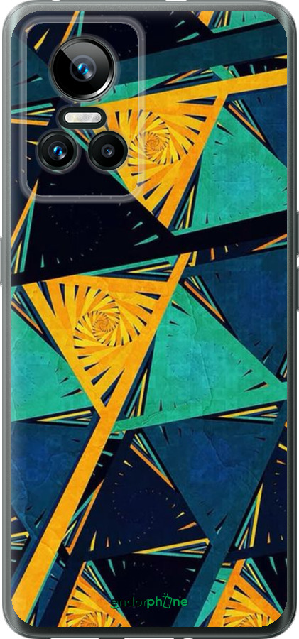 Силіконовий чехол Арт, абстракція, жовтий, синій для Realme GT Neo3 - 5382u-2590 изображение 