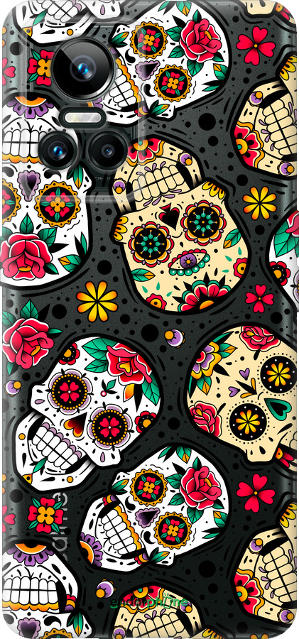 Силиконовый чехол Черепа для Realme GT Neo3 - 5471u-2590 изображение 