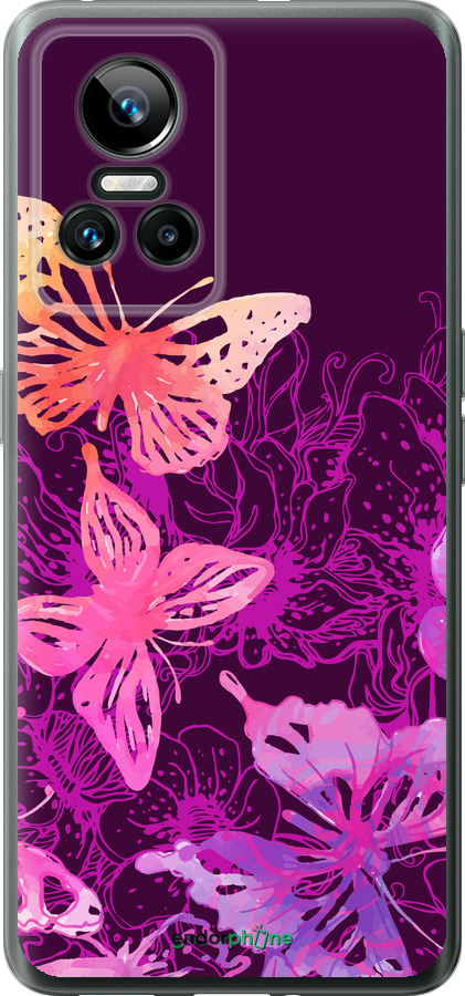 Силіконовий чехол Метелики v2 для Realme GT Neo3 - 5475u-2590 изображение 