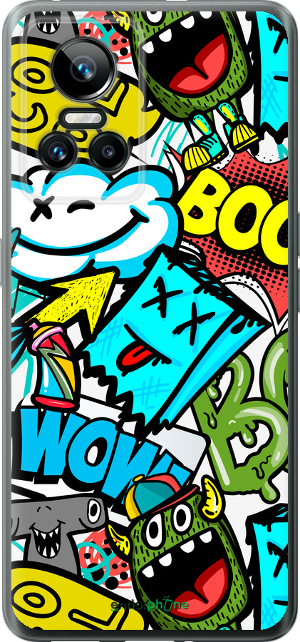 Силиконовый чехол Стикеры v4 для Realme GT Neo3 - 5508u-2590 изображение 