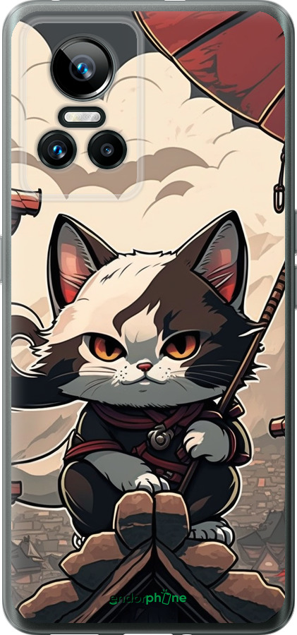 Силиконовый чехол Япония - кот на крыше для Realme GT Neo3 - 5582u-2590 изображение 