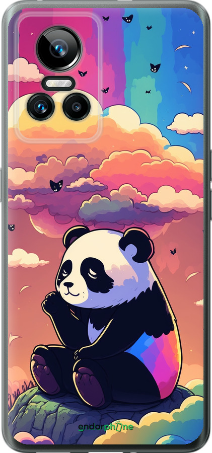 Силиконовый чехол Панда в облаках для Realme GT Neo3 - 5585u-2590 изображение 