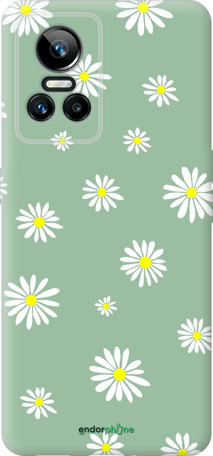 Силиконовый чехол Ромашки v4 для Realme GT Neo3 - 5603u-2590 изображение 