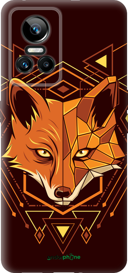 Силиконовый чехол Лиса геометрия для Realme GT Neo3 - 5607u-2590 изображение 