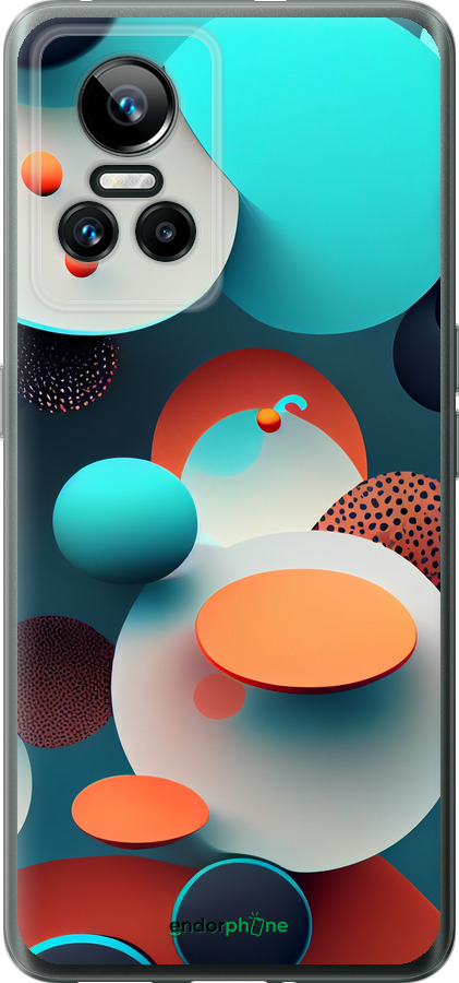 Силиконовый чехол Горошек абстракция для Realme GT Neo3 - 5608u-2590 изображение 