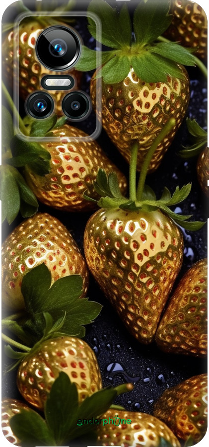 Силіконовий чехол Золота полуниця для Realme GT Neo3 - 5637u-2590 изображение 