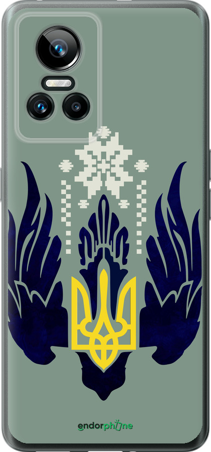 Силиконовый чехол Тризуб с крыльями для Realme GT Neo3 - 5640u-2590 изображение 