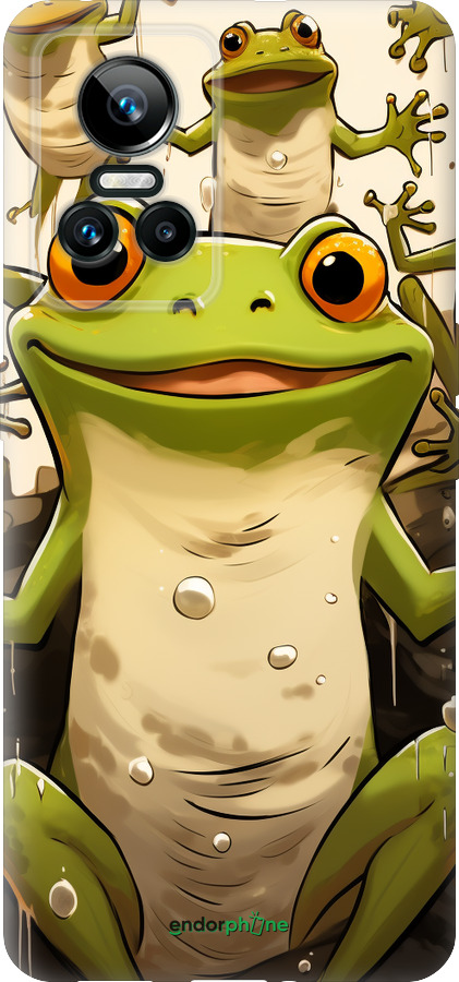 Силиконовый чехол Веселая жаба для Realme GT Neo3 - 5658u-2590 изображение 