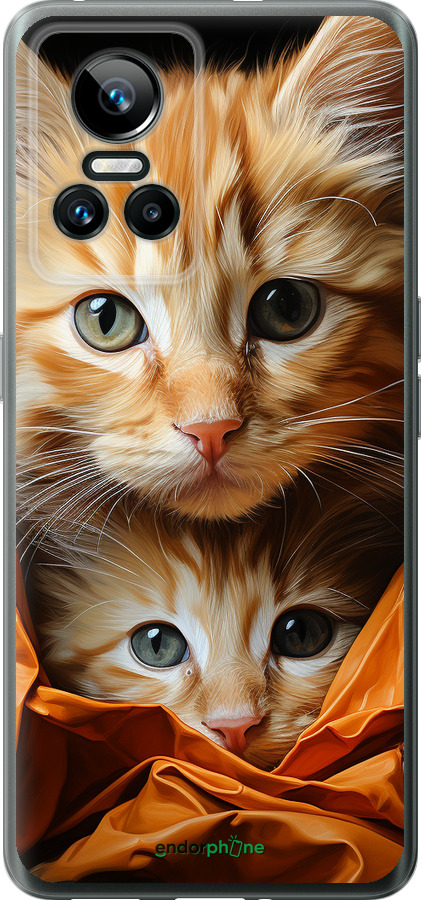 Силиконовый чехол Котики 2 для Realme GT Neo3 - 5664u-2590 изображение 