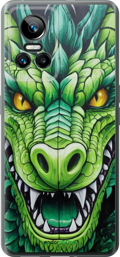 Силиконовый чехол Зелёный дракон для Realme GT Neo3 - 5816u-2590 изображение 