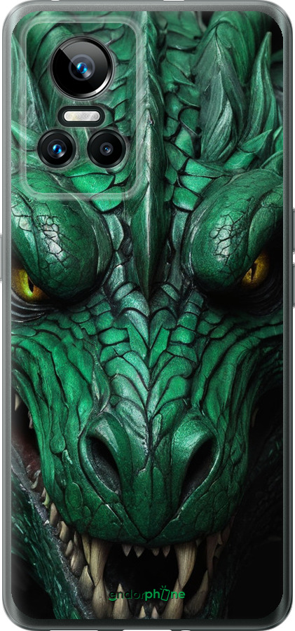 Силиконовый чехол Зелёный дракон v2 для Realme GT Neo3 - 5817u-2590 изображение 