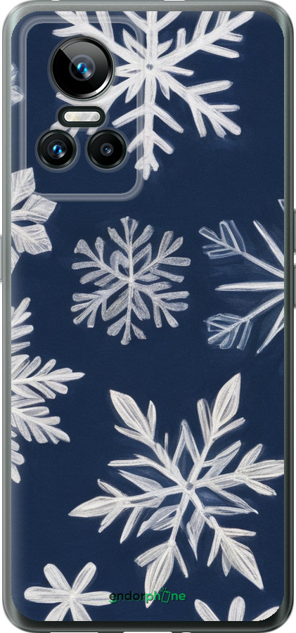 Силиконовый чехол Снежинки для Realme GT Neo3 - 5821u-2590 изображение 