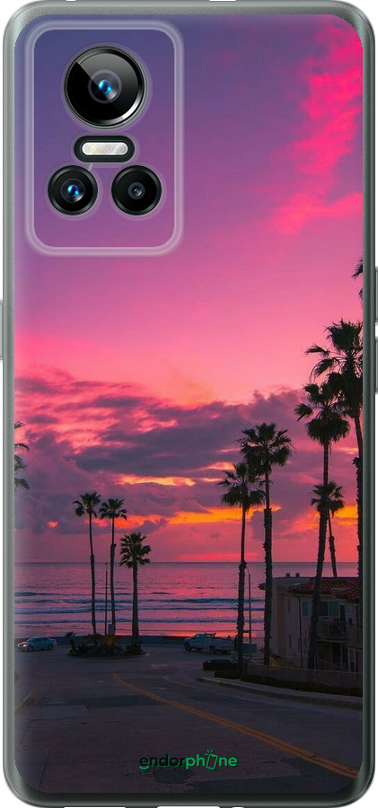 Силиконовый чехол Пальмы для Realme GT Neo3 - 5873u-2590 изображение 