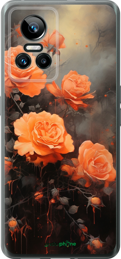 Силиконовый чехол Оранжевые розы для Realme GT Neo3 - 5944u-2590 изображение 