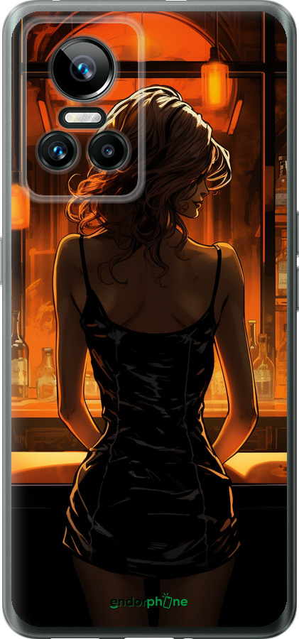 Силиконовый чехол Чехол для телефона Девушка в баре для Realme GT Neo3 - 5947u-2590 изображение 